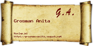 Grosman Anita névjegykártya